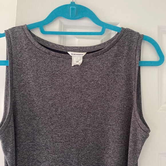 Club Monaco midi Wrap in front dress Grey size S - Picture 3 of 4